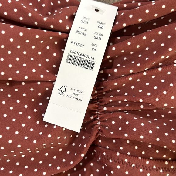 J. Crew Ruched tie-back one-piece in polka dot, Women’s Size 24 - Picture 3 of 6